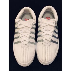 K Swiss Mens Sneakers Triple White Size 9 Classic Low Leather Casual Shoes